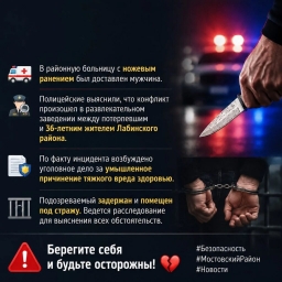 В Мостовском полицейские задержали подозреваемого в нанесении тяжких телесных повреждений