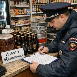 В Мостовском районе во время рейда изъяли 40 литров пива, продававшегося без документов